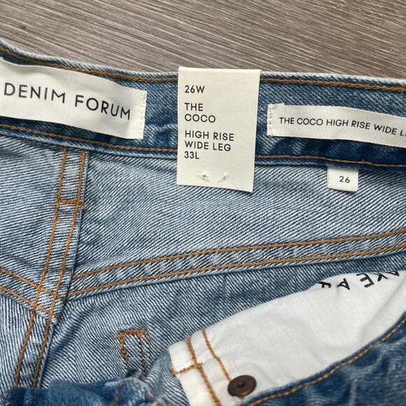 Aritiza Yoko Denim Forum HIgh Rise Slim Jeans 25W 28L Women Brand New - Picture 2 of 6